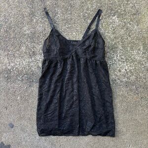 Black lacy lingerie 1X plus size tank top